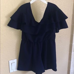 Cute girls navy color romper